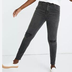 NWT Madewell Women's Size 35 Black Wash Curvy High Rise Skinny Jeans